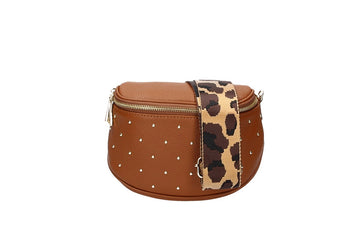 Gürteltasche Alena aus Leder in Cognac - leder-accessoires.com
