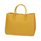 Kurzgrifftasche in Gelb|Ocker aus Leder