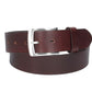 Ledergürtel Rot|Bordeaux 40mm mit Dornschließe in Silber