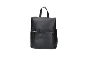 Rucksack aus Leder in Schwarz
