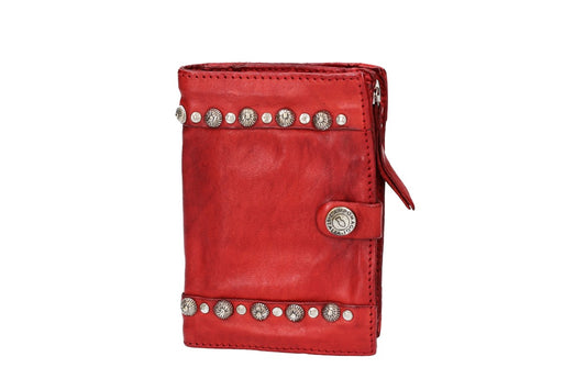 Geldbörse Loira aus Leder in Rot - leder-accessoires.com