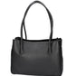 Schultertasche in Schwarz aus Leder