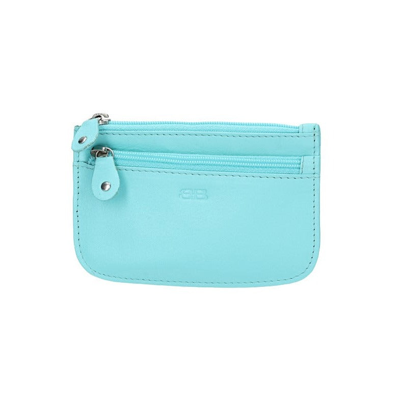 Schlüsselmäppchen in Türkis aus Leder - leder-accessoires.com