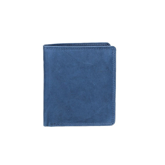 Geldbörse Hochformat klein in Blau|Navy aus Leder - leder-accessoires.com
