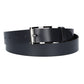 Herren-|Anzugsgürtel 30mm in Marine|Dunkelblau mit Dornschließe in Silber