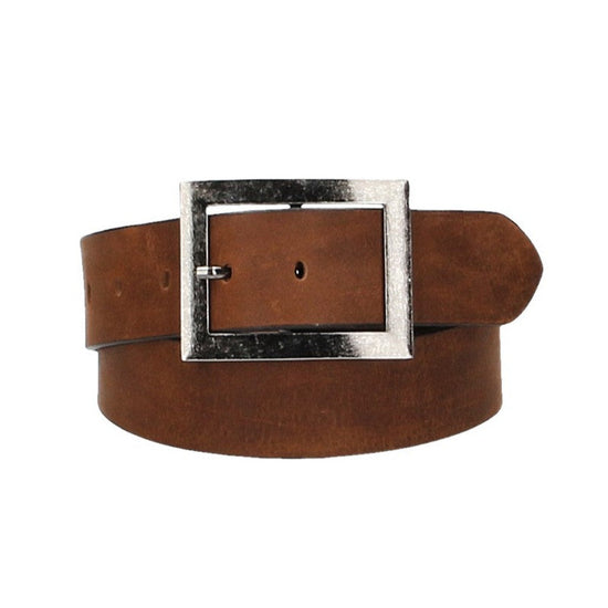 Ledergürtel Cognac 45mm mit dunkler Vollschließe - leder-accessoires.com