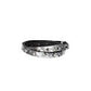 Armband zweifach Silber mit Sternennieten aus Leder