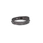 Armband mit Swarovski in Grau|Taupe aus Leder