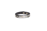 Armband Silber|Metallic mit Sternen aus Leder - leder-accessoires.com