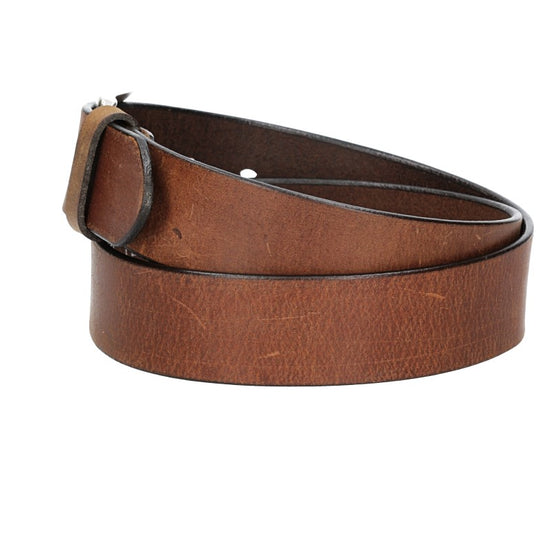 Ledergürtel Light Brown 40mm mit Dornschließe in Silber - leder-accessoires.com