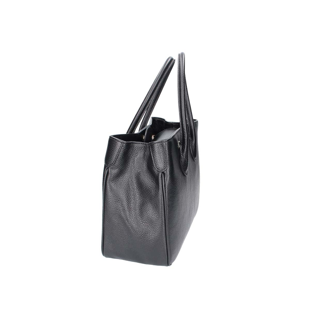 Kurzgrifftasche 34x23x13cm in Schwarz aus Leder