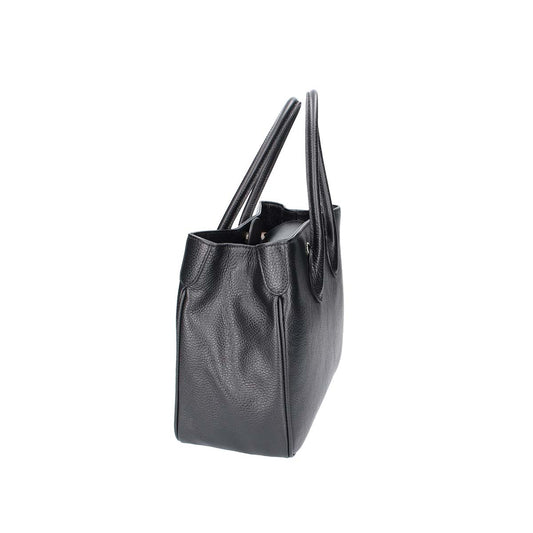 Kurzgrifftasche 34x23x13cm in Schwarz aus Leder - leder-accessoires.com