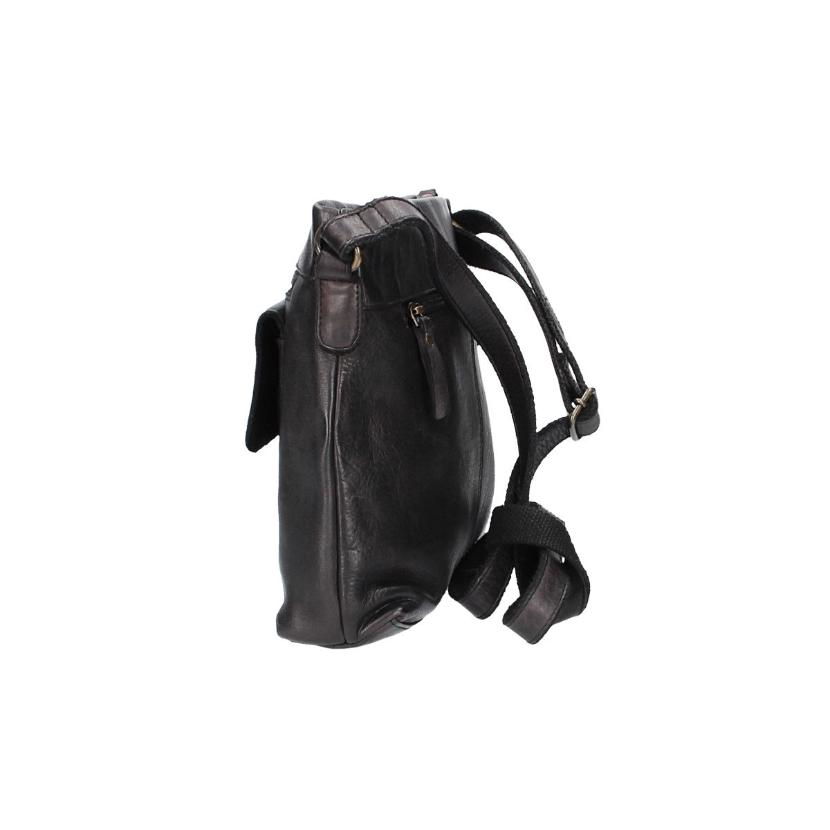 Schultertasche in Schwarz mit Vortasche
