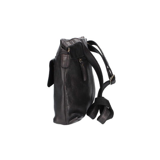 Schultertasche in Schwarz mit Vortasche