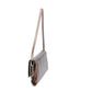 Clutch mit Überschlag in Altsilber aus Leder