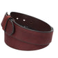 Ledergürtel Rot|Bordeaux 40mm mit Dornschließe in Silber