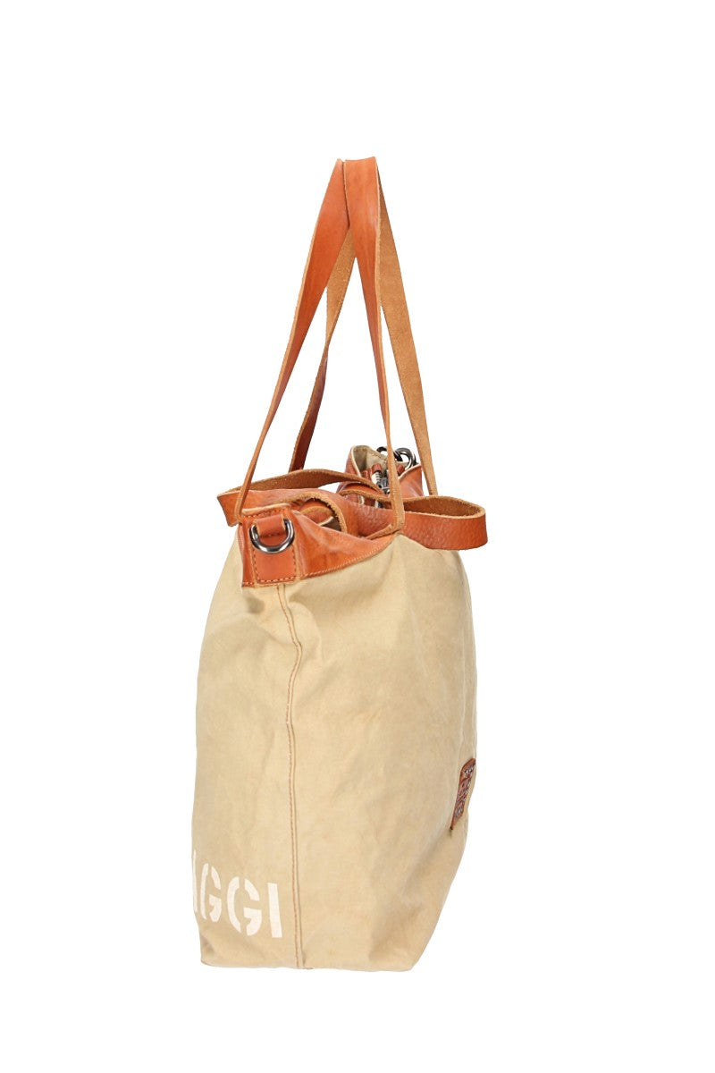 Shopper in Beige aus Canvas