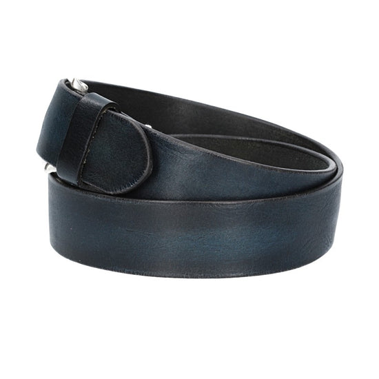 Ledergürtel Blau|Marine 40mm mit Dornschließe in Silber - leder-accessoires.com