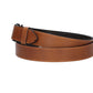 Herren-|Anzugsgürtel 30mm in Cognac mit Dornschließe in Silber