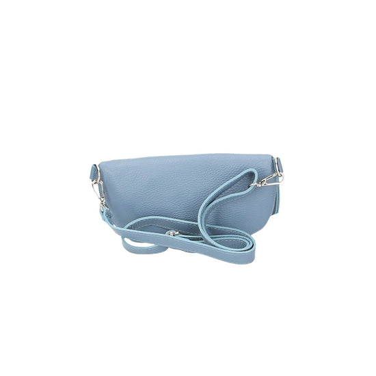 Bodybag|Gürteltasche klein in Hellblau Leder - leder-accessoires.com