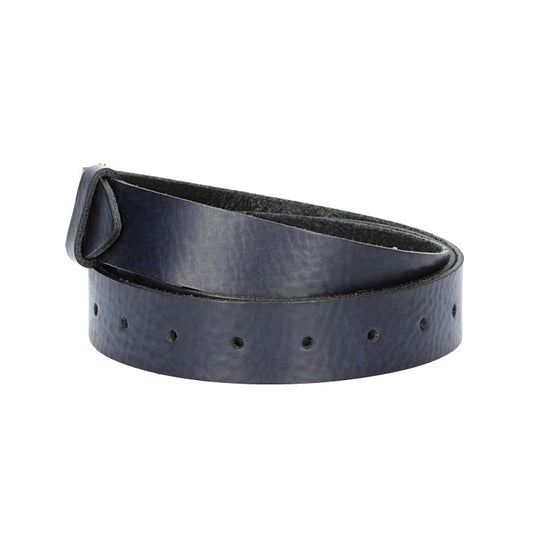 Ledergürtel Überlänge Blau|Marine 35mm mit Schließe in Silber - leder-accessoires.com
