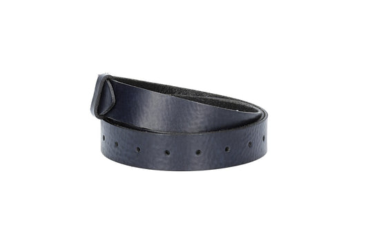 Ledergürtel Überlänge Blau|Marine 35mm mit Schließe in Silber - leder-accessoires.com