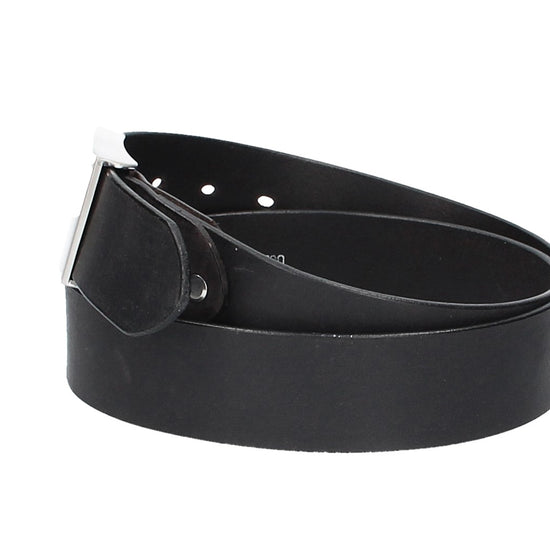 Ledergürtel Schwarz 40mm mit Koppelschließe - leder-accessoires.com