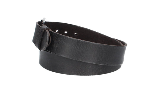 Ledergürtel Schwarz 40mm mit Dornschließe in Schwarz