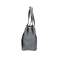 Schultertasche in Grau aus Leder