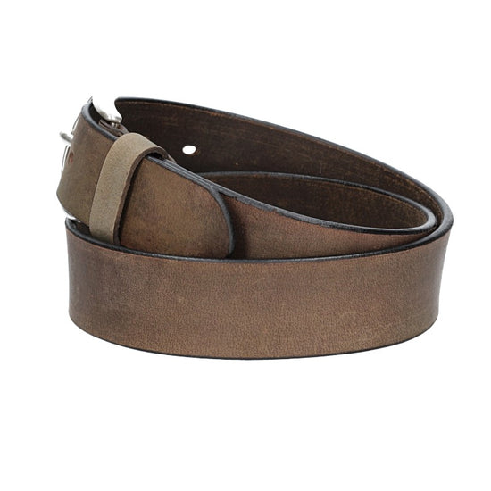 Ledergürtel Grau 40mm mit Dornschließe in Silber - leder-accessoires.com