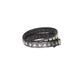 Armband doppelt Blau|Gold aus Leder