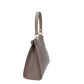 Handtasche aus Leder in Taupe mit Schloss in Gold