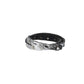 Armband zweifach Silber mit Sternennieten aus Leder
