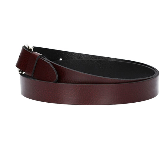Damengürtel 25mm in Braun mit Dornschließe in Lightgold - leder-accessoires.com