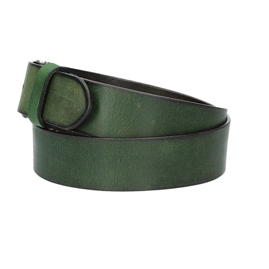 Ledergürtel Grün 40mm mit Dornschließe in Silber - leder-accessoires.com