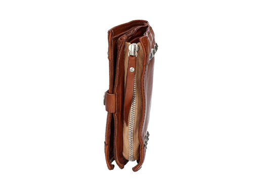 Geldbörse Loira aus Leder in Cognac - leder-accessoires.com