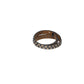 Armband zweifach in Taupe mit dunklen Pyramidennieten aus Leder
