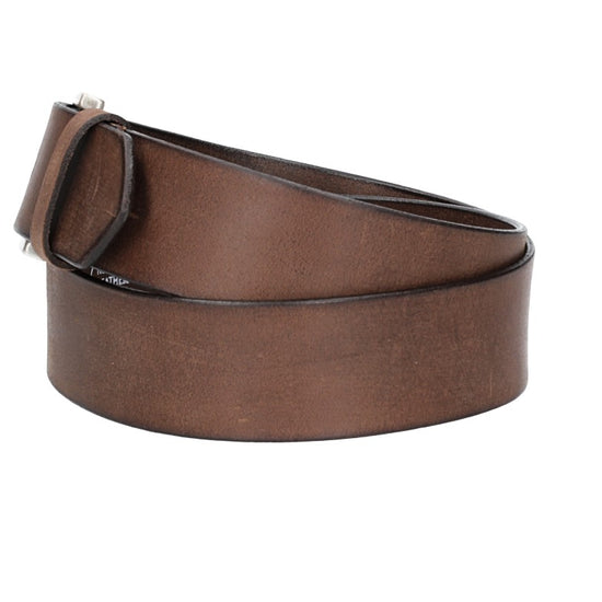 Ledergürtel Braun 45mm mit Dornschließe in Silber - leder-accessoires.com