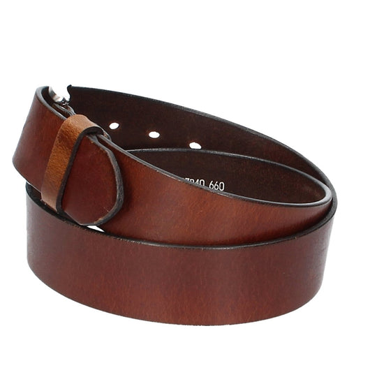 Ledergürtel Light Brown 40mm mit Dornschließe in Silber - leder-accessoires.com