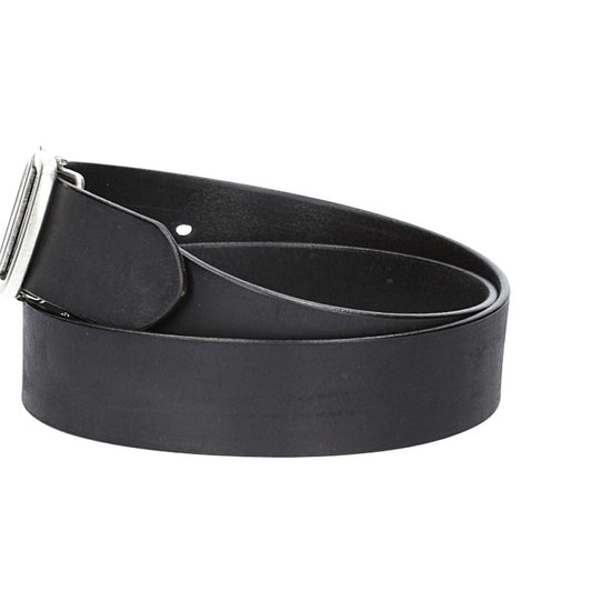 Ledergürtel in Schwarz 40mm mit Schmuckschließe Koppel - leder-accessoires.com
