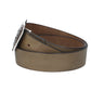 Ledergürtel Sand|Beige 40mm mit Blumenschließe|Koppelschließe