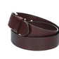 Ledergürtel Rot|Bordeaux 40mm mit Dornschließe in Silber