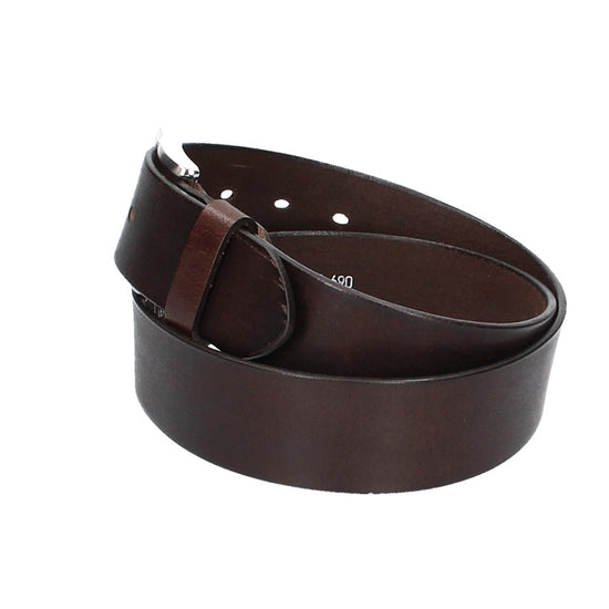 Ledergürtel Braun 40mm mit Dornschließe in Silber - leder-accessoires.com