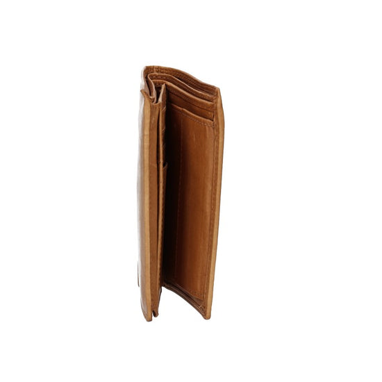 Geldbörse Hochformat in Cognac aus Leder - leder-accessoires.com