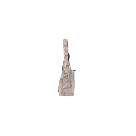 Sale Beuteltasche in Beige|Pythonoptik aus Leder - leder-accessoires.com