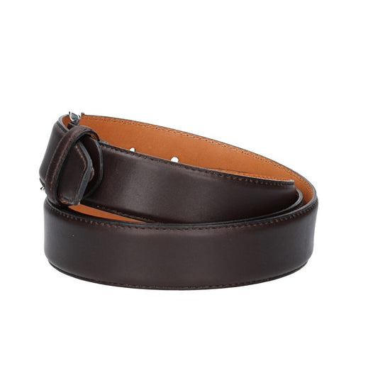 Anzugsgürtel Überlänge Braun 35mm mit glänzender Schließe - leder-accessoires.com