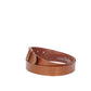 Ledergürtel 30mm in Cognac mit Dornschließe in Light Gold