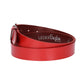 Ledergürtel 30mm in Rot mit Dornschließe in Silber