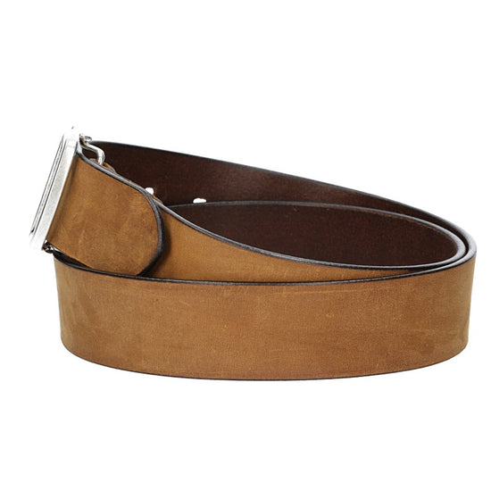 Ledergürtel in Cognac 40mm mit Schmuckschließe Koppel - leder-accessoires.com