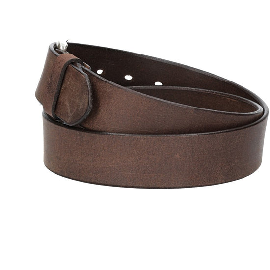 Ledergürtel Braun 40mm mit Dornschließe in Silber - leder-accessoires.com